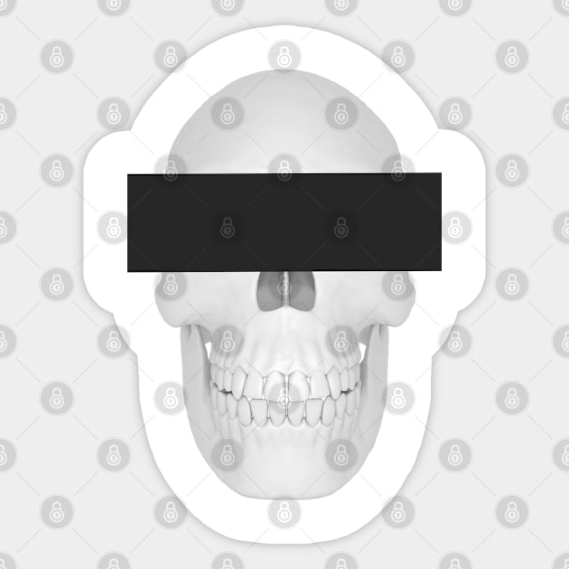 Censored Skull Sticker by Grapdega